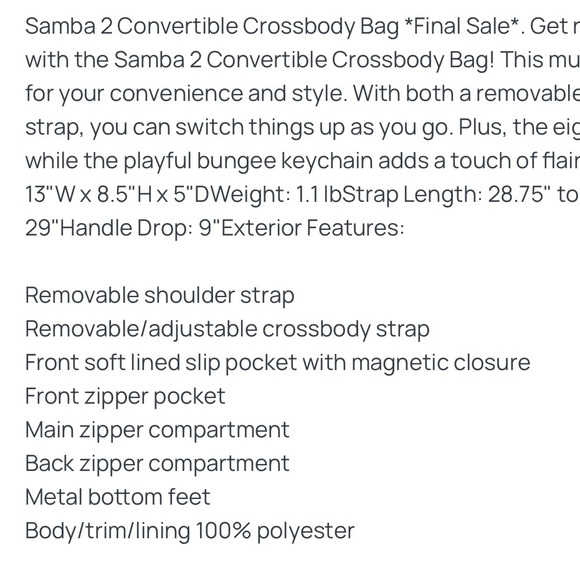 Lug WICKEDLY GREEN Samba 2 Women's Crossbody Bag Built-in Wallet Christmas - Picture 2 of 3